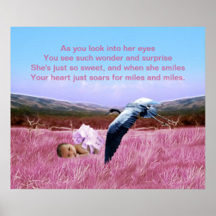 Baby Girl-gedicht poster
