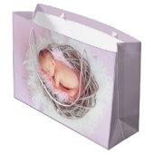 Baby Girl Gefeliciteerd Groot Cadeauzakje (Achterkant Gekanteld)