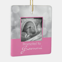 Baby Girl, grootmoeder eerste kerstfoto Ornament