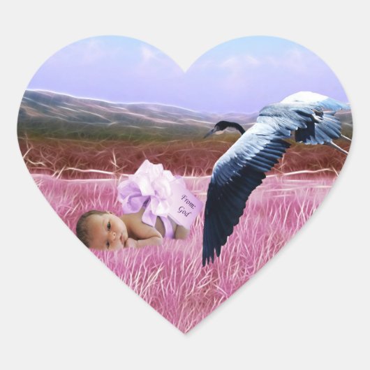 Baby Girl hart Hart Sticker (Voorkant)