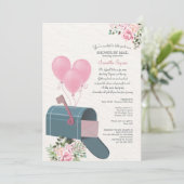 Baby Girl Longue Distance Douche Invitation (Debout devant)