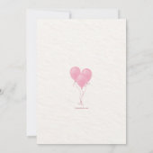 Baby Girl Longue Distance Douche Invitation (Dos)