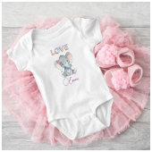 Baby Girl Love Name Elephant Cute Romper