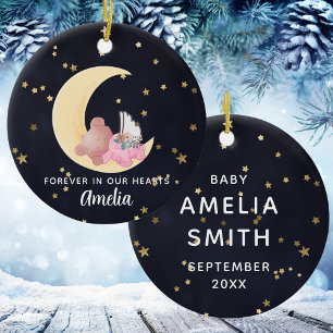 Baby Girl Memorial Forever in ons hart Kerstmis Keramisch Ornament