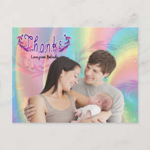 Baby Girl Merci Photo Carte postale