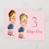Baby Girl Monthly Milestone Markers Girl (Voorkant / Achterkant)
