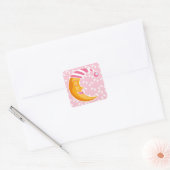 Baby Girl Moon Vierkante Sticker (Envelop)