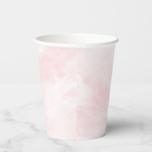 Baby Girl Native Boho Feathers Blush Pink Aqua Papieren Bekers (Rechts)