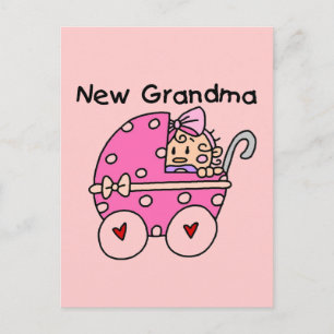 Baby Girl New Grandma T-shirts en cadeaus Briefkaart