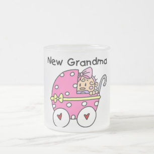 Baby Girl New Grandma T-shirts en cadeautjes Matglas Koffiemok