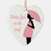 "Baby Girl On the Way"-versiering Keramisch Ornament (Rechts)