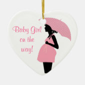 "Baby Girl On the Way"-versiering Keramisch Ornament (Voorkant)