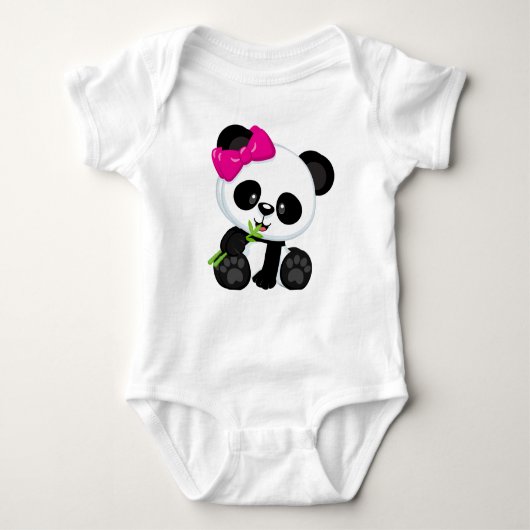 Baby girl panda romper (Voorkant)