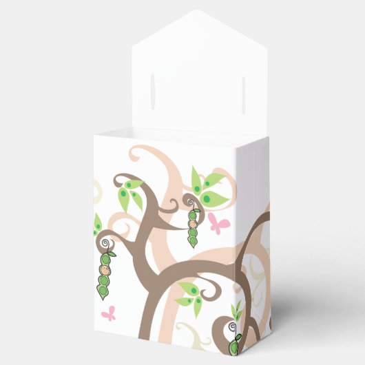 Baby Girl Pea in een pod causale tuinbox Bedankdoosjes (Geopend)