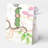 Baby Girl Pea in een pod causale tuinbox Bedankdoosjes (Achterkant)