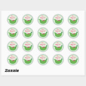 Baby Girl Pea Pod Cupcake Toppers & Stickers (Feuille)