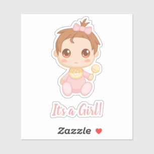 Baby Girl Pink Jumpsuit Sticker