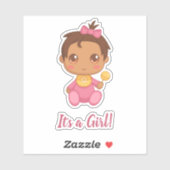 Baby Girl Pink Jumpsuit Sticker (Vel)