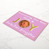 Baby Girl Pride & Joy Foil Faire-part de naissance (Rotation)