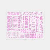 Baby Girl Princess Fleece Blanket Deken (Voorkant (Horizontaal))