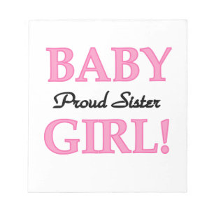 Baby Girl Proud Sister Gifts Notitieblok