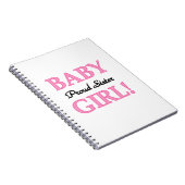 Baby Girl Proud Sister Gifts Notitieboek (Rechterzijde)