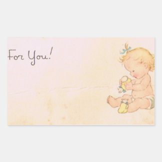 Baby Girl Rechthoekige Sticker