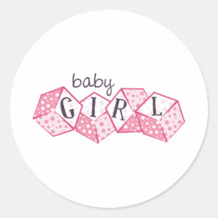 Baby Girl Ronde Sticker