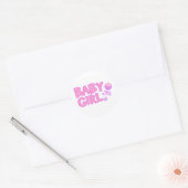 Baby Girl Ronde Sticker (Envelop)