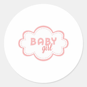 Baby Girl Ronde Sticker