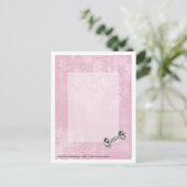 Baby Girl rose Fleurs Carte postale (Debout devant)