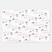 Baby girl Rustic adventure babydouche Inpakpapier Vel (Voorkant 2)