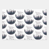 Baby girl Rustic adventure babydouche Inpakpapier Vel (Voorkant)