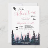 Baby girl Rustic adventure babydouche Kaart (Voorkant)