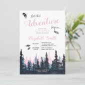 Baby girl Rustic adventure babydouche Kaart (Staand voorkant)