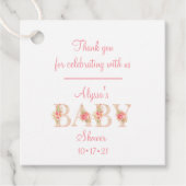 Baby Girl Shower Dank je Labels (Voorkant)