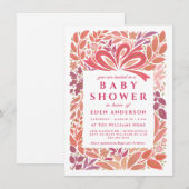 Baby Girl Shower Gift Kaart (Voorkant / Achterkant)