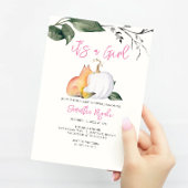 Baby Girl Shower Invitations Citrouille et Fox