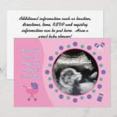 Baby girl shower Kaart (Voorkant / Achterkant)