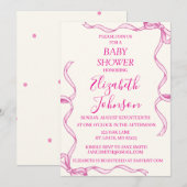 Baby Girl Shower-uitnodiging Kaart (Voorkant / Achterkant)