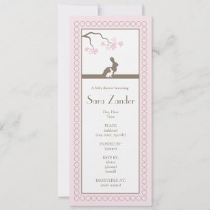 Baby Girl Shower-uitnodiging Kaart