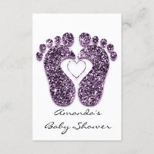 Baby Girl Shower Weet White Minimalism Violet Kaart