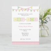 Baby Girl Sip and See Invitation (Debout devant)