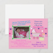 Baby Girl Sip & See Shower Invitation (Devant / Derrière)