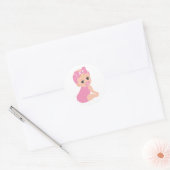 Baby Girl Sticker met Bow & Gold Lock (Envelop)