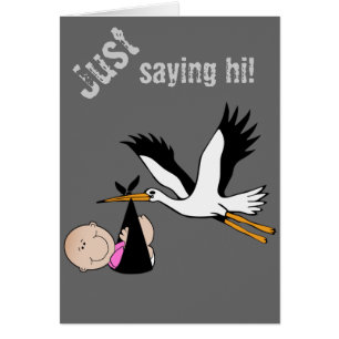 Baby Girl & Stork - Pasgeboren