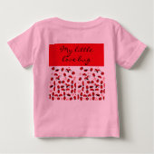 Baby girl t-shirt mijn kleine liefdesroze (Achterkant)