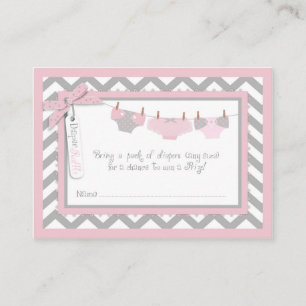 Baby Girl Tutu Luier Raffle Ticket Informatiekaartje