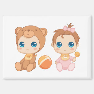 Baby Girl Twins Beer Jumpsuit Magneet