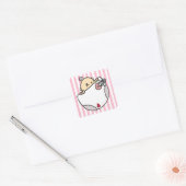 Baby Girl Vierkante Sticker (Envelop)